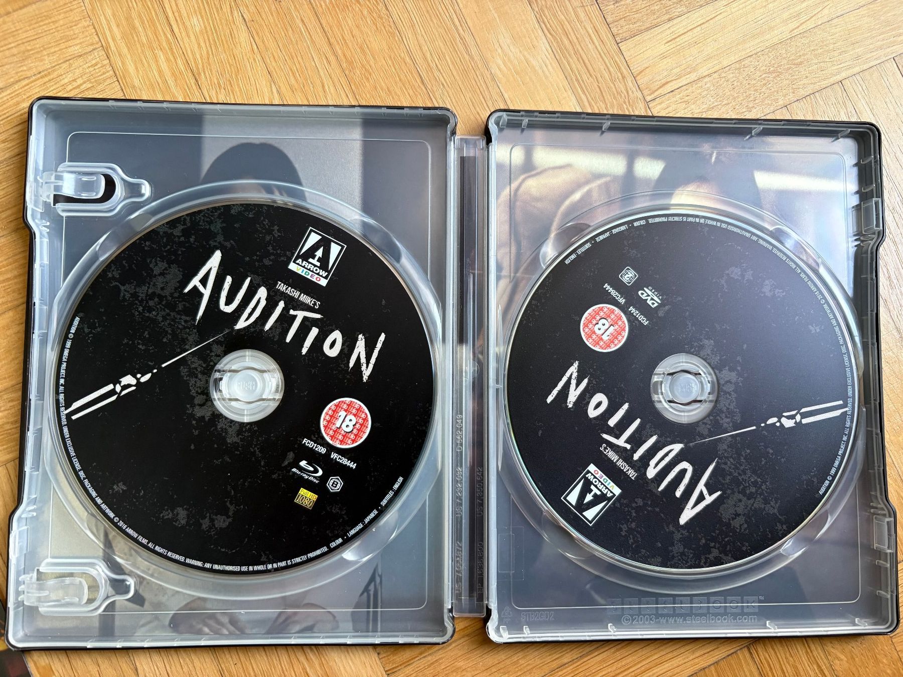 Tutti i DVDs: Audition - Steelbook - Arrow Video - Blu-ray – Nuovo (secondo la descrizione) da Zürich venduto da Malcom 3