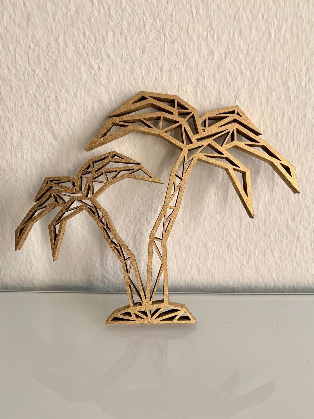 Alle Dekorationen: Goldene 3D Palme von NO Gallery – Gebraucht aus Bern von Fraeuleinhonig