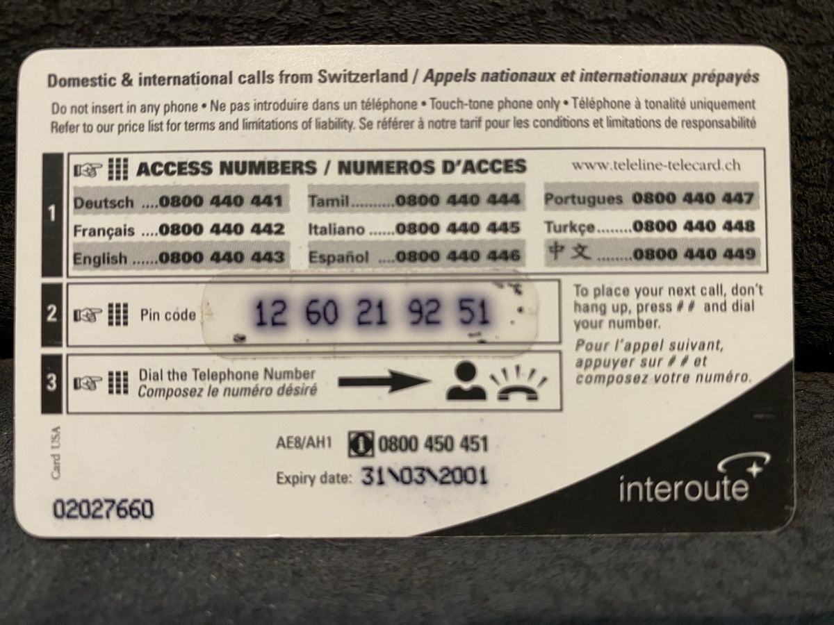 Cartes de téléphone: Teleline – D'occasion à Lausanne par babacard10 1