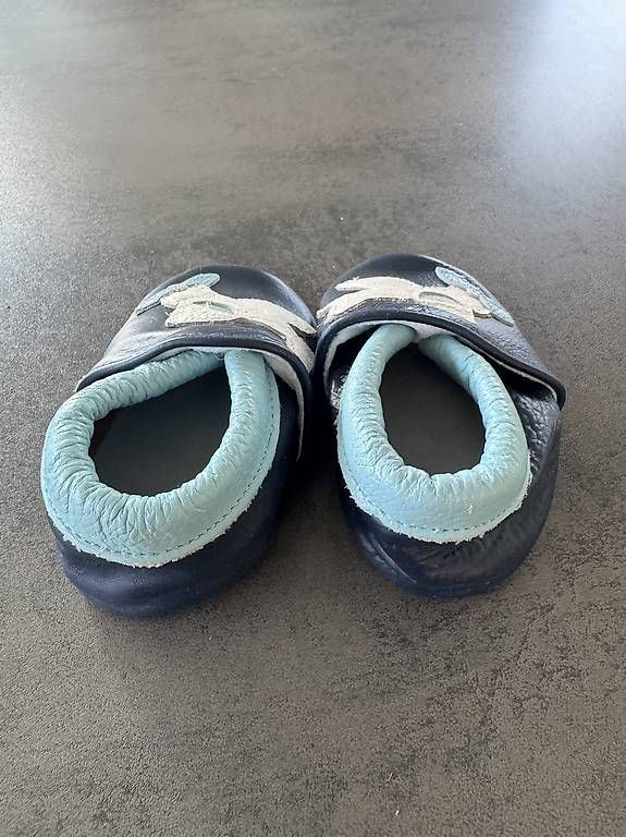 Chaussures garçon: Lederfinkli neu Blau/Hellblau Flieger – D'occasion à Wangen SZ par CND1203 1