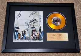 AC/DC Classic Line Up - Original in person Autogramm gerahmt