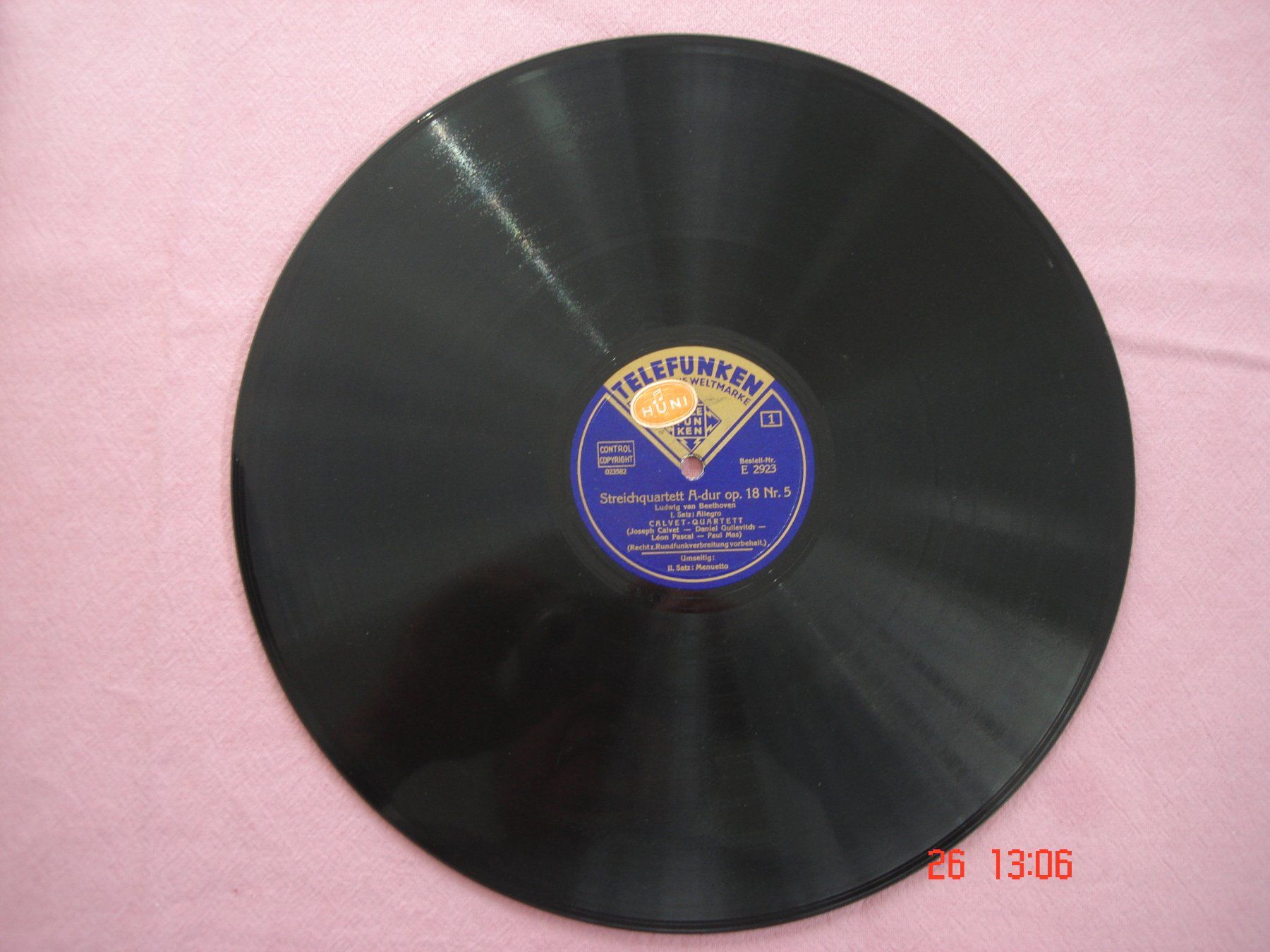 Dischi in vinile: Schellackplattenalbum Beethoven Streichquartett A-Dur Op.18 – Usato da Aeschi SO venduto da abi1951 2