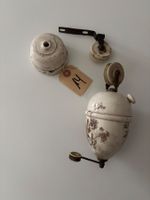 Zugpendellampe antik, mit Blumenmuster