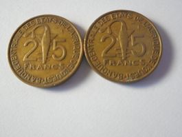 1971 + 1975 25 FRANCS BANQUE CENTRALE DES ETATS DE L'AFRIQUE