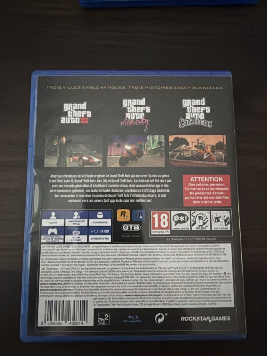 Sony Giochi: Grand Theft Auto The Trilogy PS4 Definitive Edition – Usato da Zug venduto da fre_w72x 1