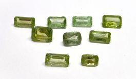 9x Péridots 10.01 ct  - Valeur 400.- Fr