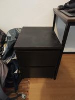 Lot de 2 tables de chevet en bois noir