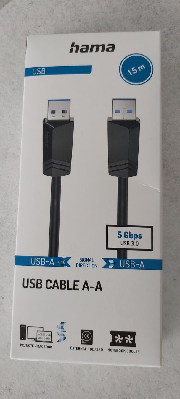 Hama Cavi: USB CABLE A-A – Nuovo e nell'imballaggio originale da Schwarzenbach SG venduto da mel_s6jj