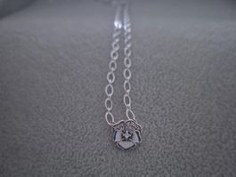 Silber Kette mit Charm Blume +Garantie