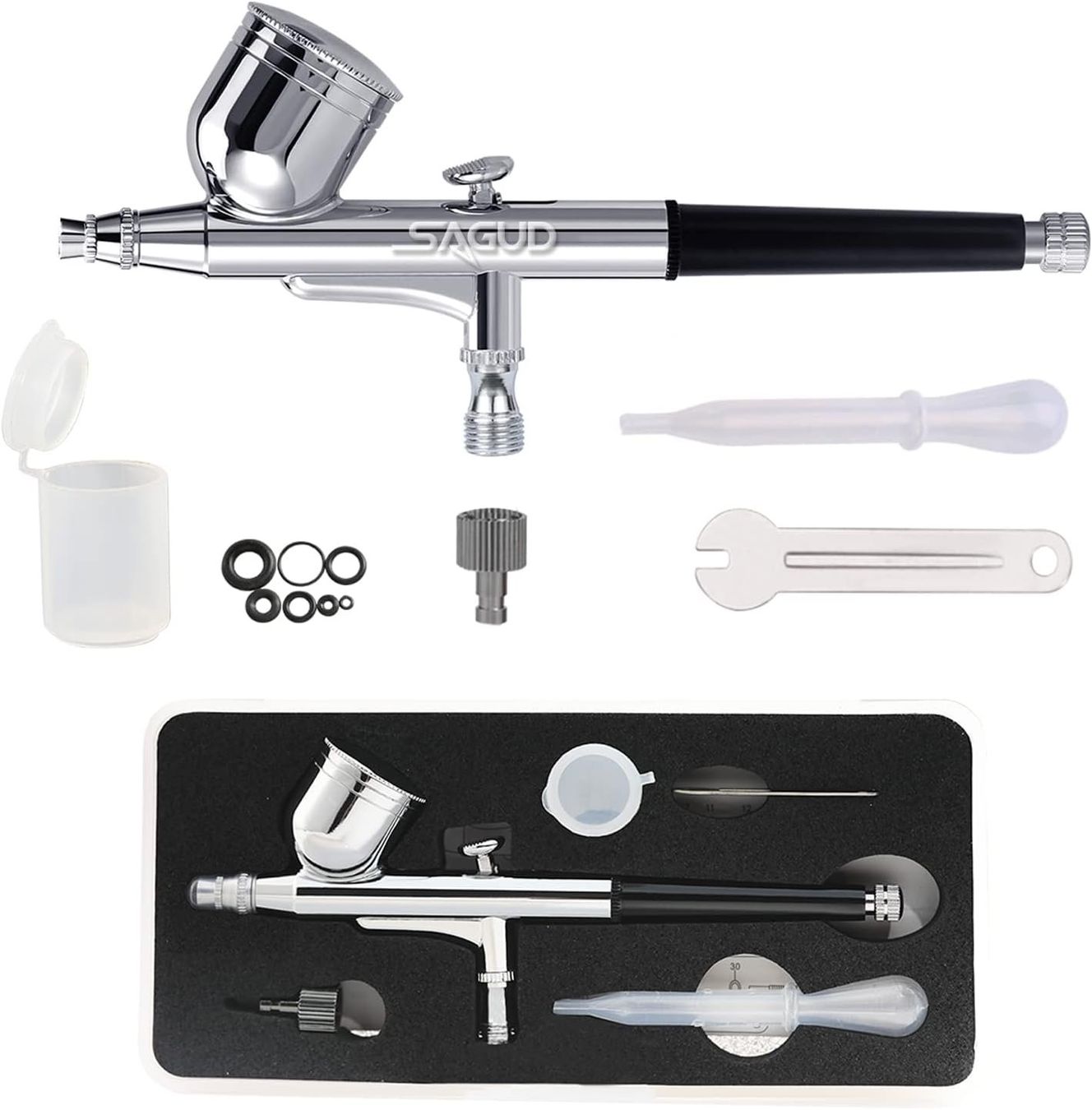 Tutti gli attrezzi: Airbrush-Pistole Set 0.3mm – Nuovo e nell'imballaggio originale da Geneve venduto da Titi2008