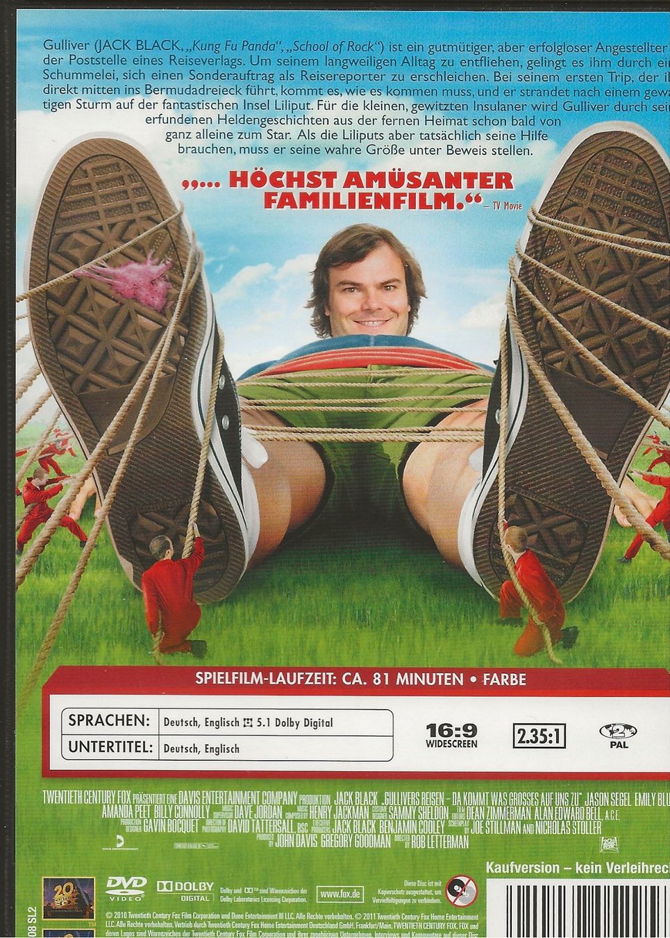 Tutti i DVDs: GULLIVERS REISEN -mit Jack Black- – Nuovo (secondo la descrizione) da Reinach BL venduto da studii100 1