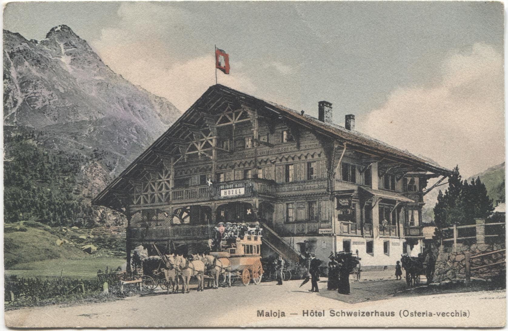 Cartoline postali: MALOJA GR 1911 mit Postkutsche – Usato da Rothrist venduto da Clanx