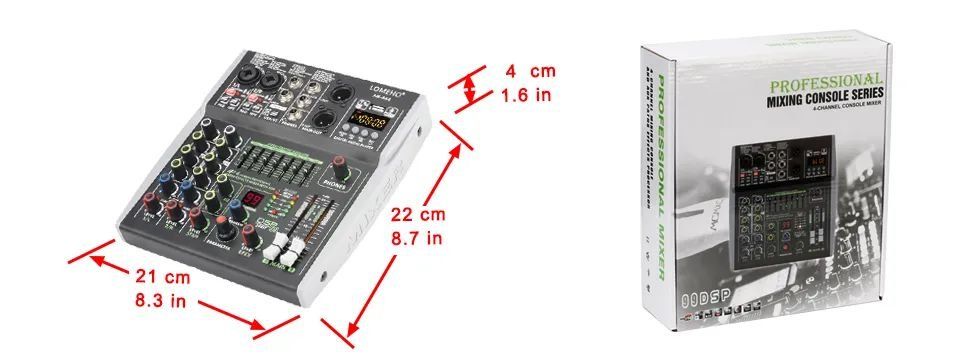 Console di mixaggio: Mini-Konsole Assad 4 Kanäle professionelles Bluetooth Record – Nuovo e nell'imballaggio originale da Genève venduto da Top-Trend 4