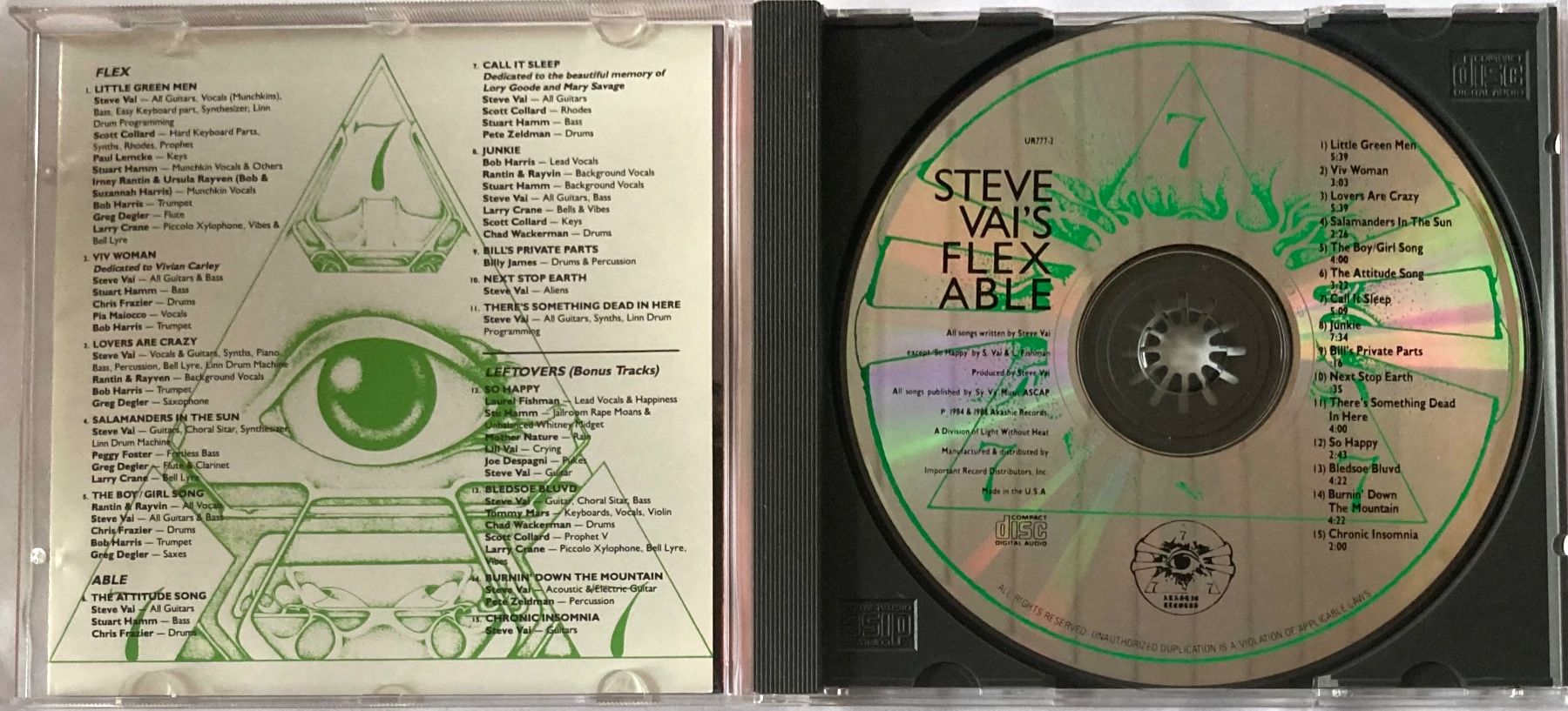 CD: STEVE VAI - FLEX-ABLE – Usato da Poliez-Pittet venduto da Newtown-Records 2