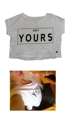 Weisses Crop T-Shirt mit Aufdruck "Not Yours" - Sommer