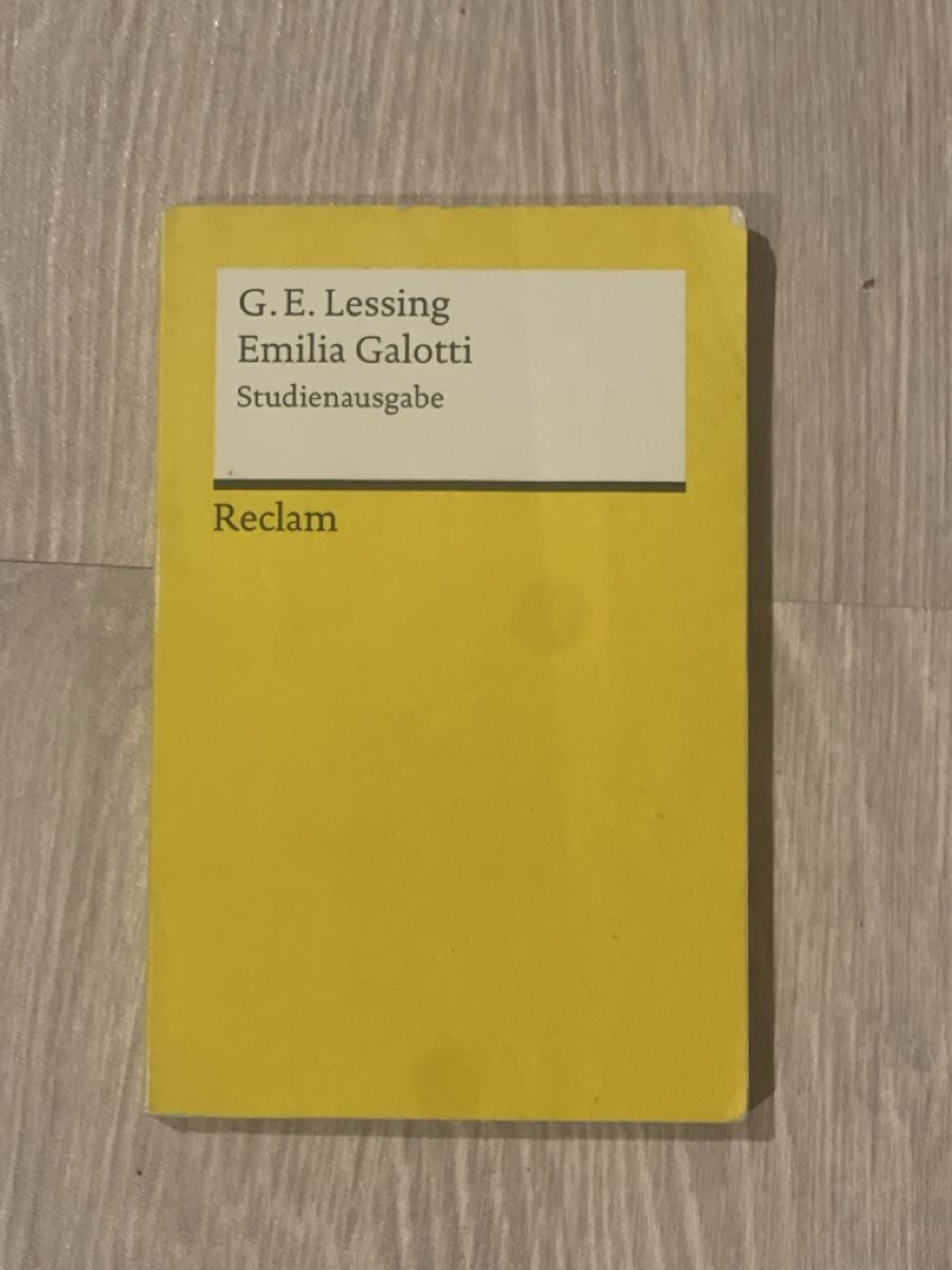 Libri: G. E. Lessing- Emilia Galloti – Usato da Hombrechtikon venduto da GianneE