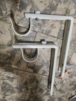 2 Vorhang Stangen Wand- Halterung Ikea weiss