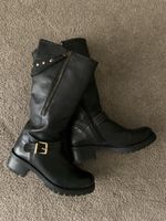 Echt Leder Stiefel Café Noir