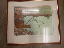 Original Marco Richterich Lithographie Rhein