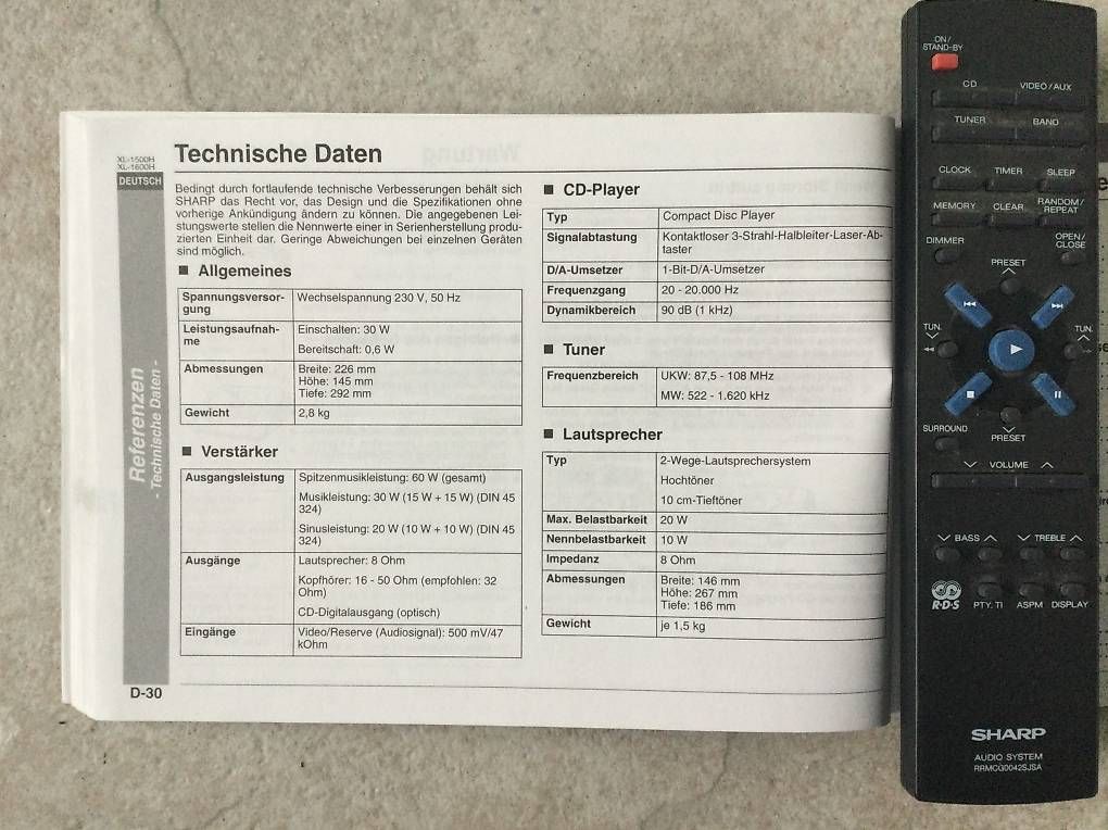 Sharp Lettore multimediale & Streamer: Sharp Kompakt XL-1600H – Usato da Fehraltorf venduto da ricaro50 4