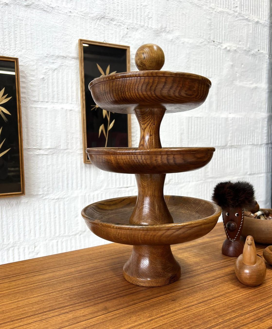 Ciotole: MCM Teak - Holzschale / Etagere - Denmark – Usato da Walzenhausen venduto da stilvollwohnen 2