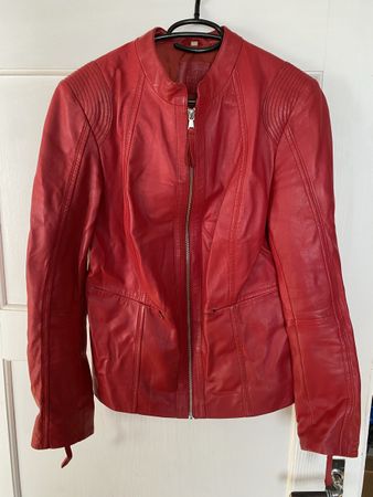 Damenlederjacke Rot Bata Grösse L