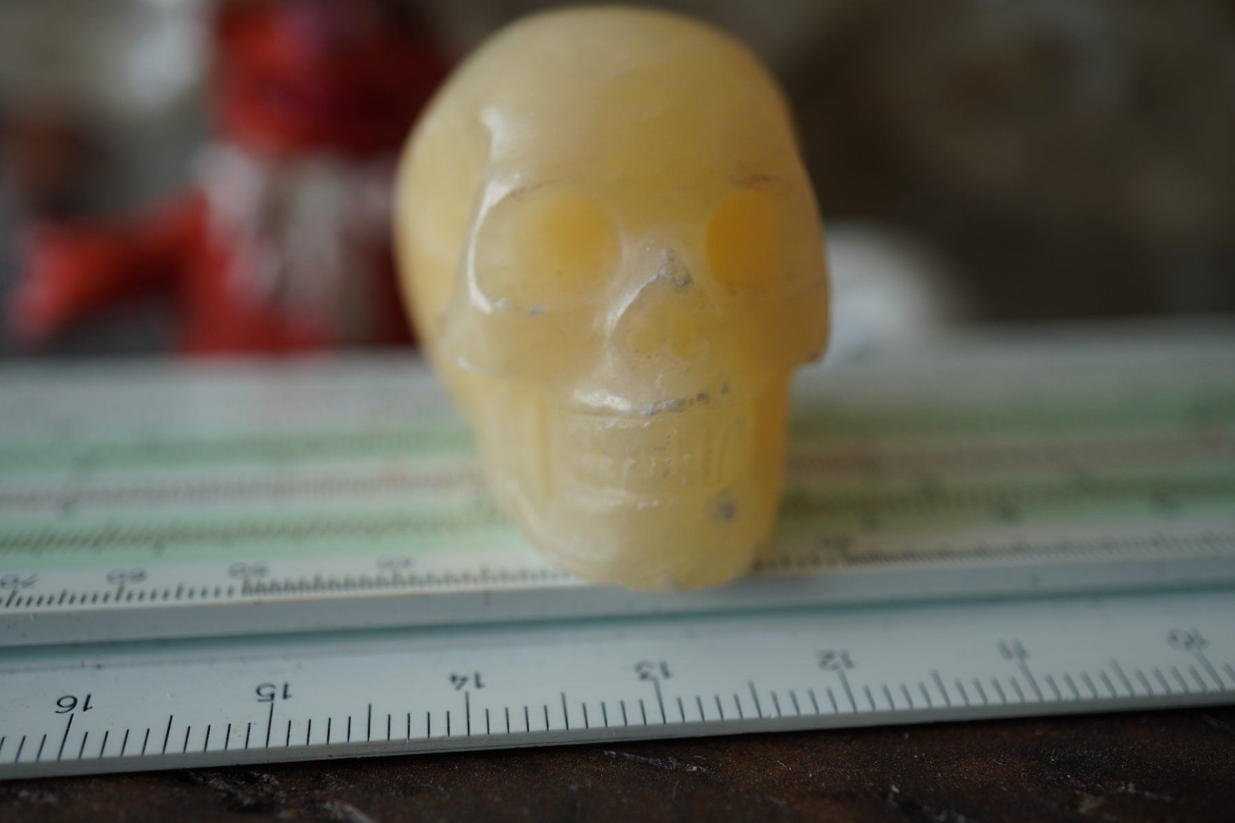 Mineralien & Heilsteine: Calcit  Gelb    Skull  Detailliert     "Topstone" – Neu und originalverpackt aus Eschenbach SG von topstone 1