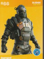 FORTNITE TRADING CARD serie 2 # 66 SLEDGE Rare outfit Panini
