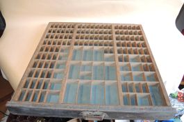 Aus Druckerei Original Setzkasten Schublade 67.5cm x 62.5cm