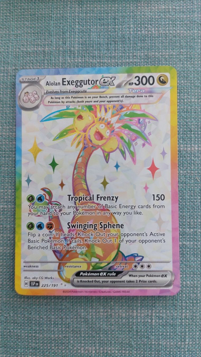 Pokémon Carte collezionabili: Alolan Exeggutor ex Fullart Surging Sparks – Nuovo (secondo la descrizione) da Bellinzona venduto da Pagur