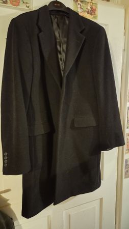 Herren Mantel Woll-Kaschmir Kingfield schwarz 3/4 M