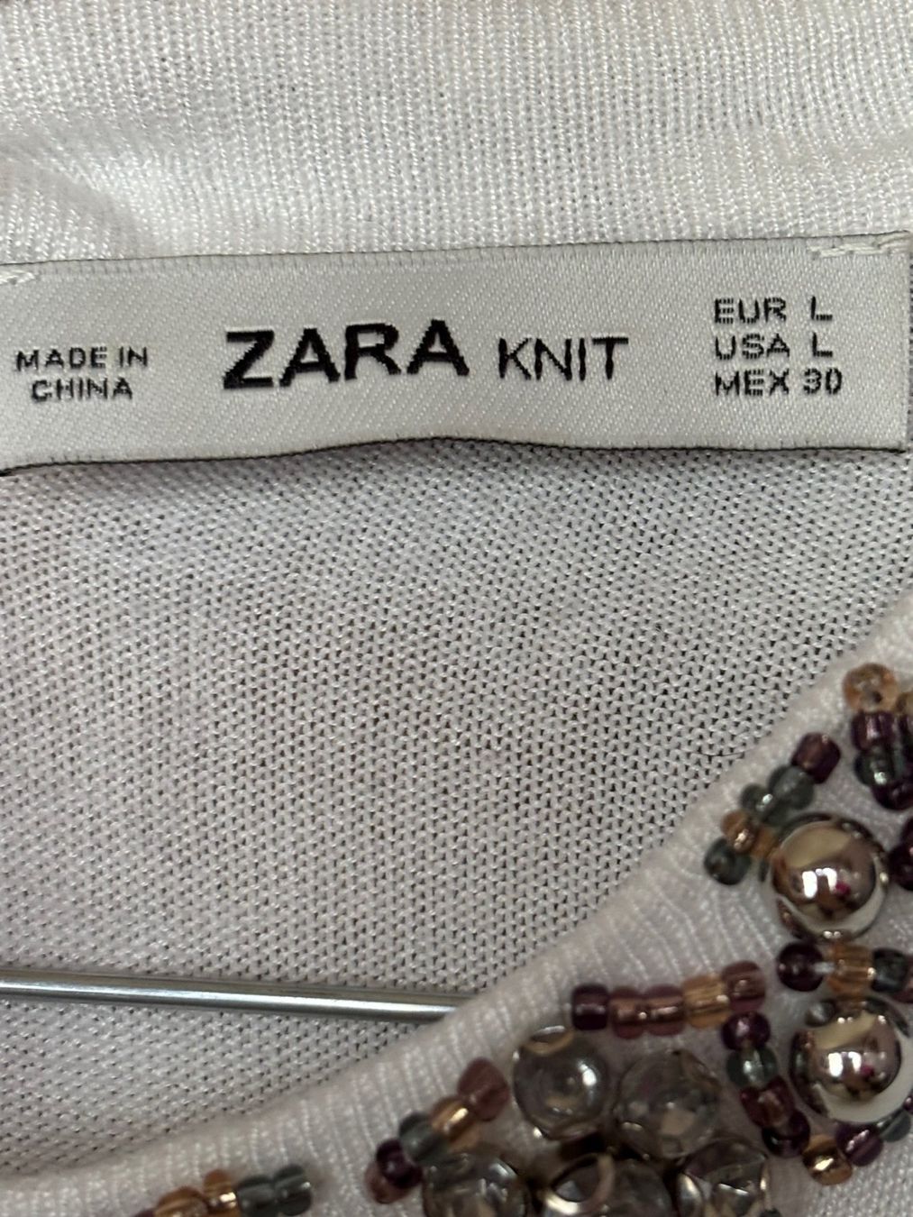 Zara Top: Haut en coton blanc, taille L – Usato da Grand-Lancy venduto da hip_2rbd 3