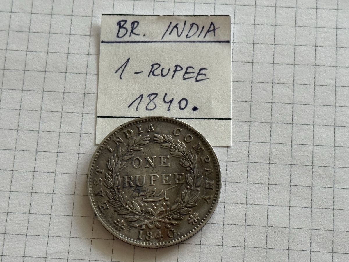 Tutti le monete: British India 1 Rupee 1840  – Usato da Zürich venduto da daki81