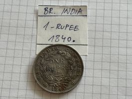 British India 1 Rupee 1840 