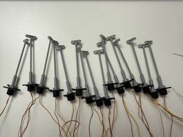 16x HO Leuchten mit 2 LED, 7cm / HO