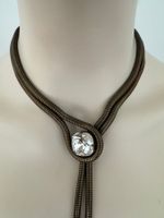 Sublime collier en laiton plaqué avec cristal Swarovski