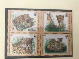 Aserbaidschan 2005 Satz WWF Leopard postfrisch