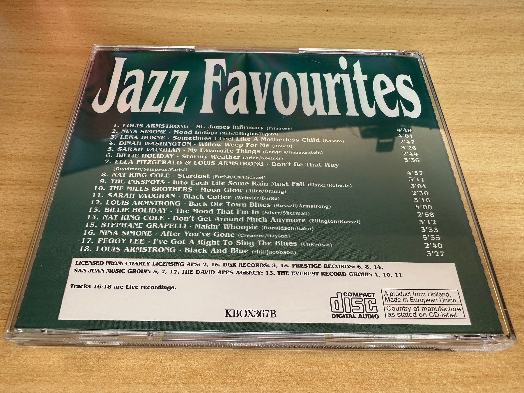 CD: Jazz Favourites - 3 CD – Usato da Rikon im Tösstal venduto da Alpenmutz 4