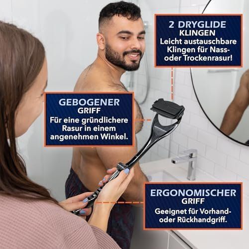Rasierapparate & Rasierklingen: 2.0 Carbon Faser Effekt Rückenrasierer Männer DIY Griff – Neu und originalverpackt aus Hundwil von Stallone6 5