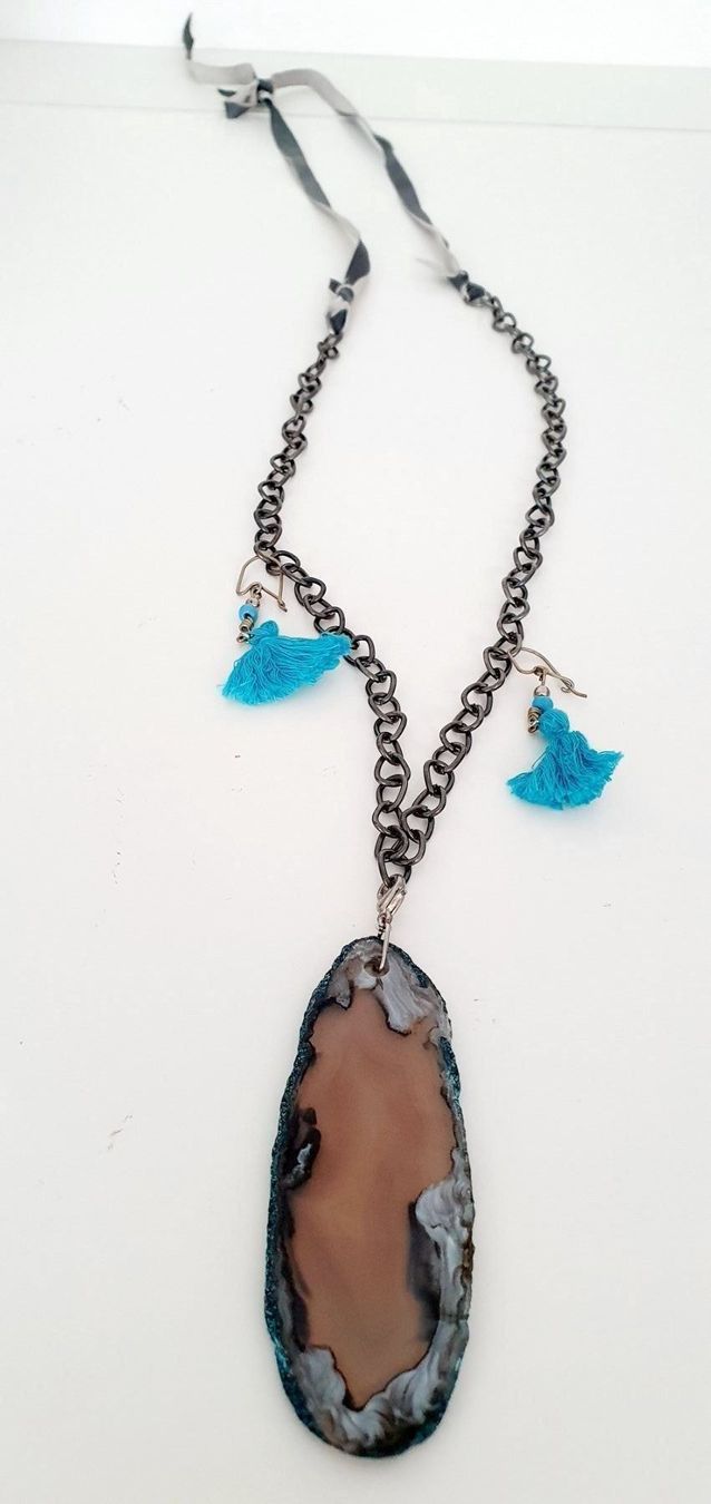 Catenine: Kette mit Echtstein Handarbeit – Nuovo (secondo la descrizione) da Stansstad venduto da InStyle8 2