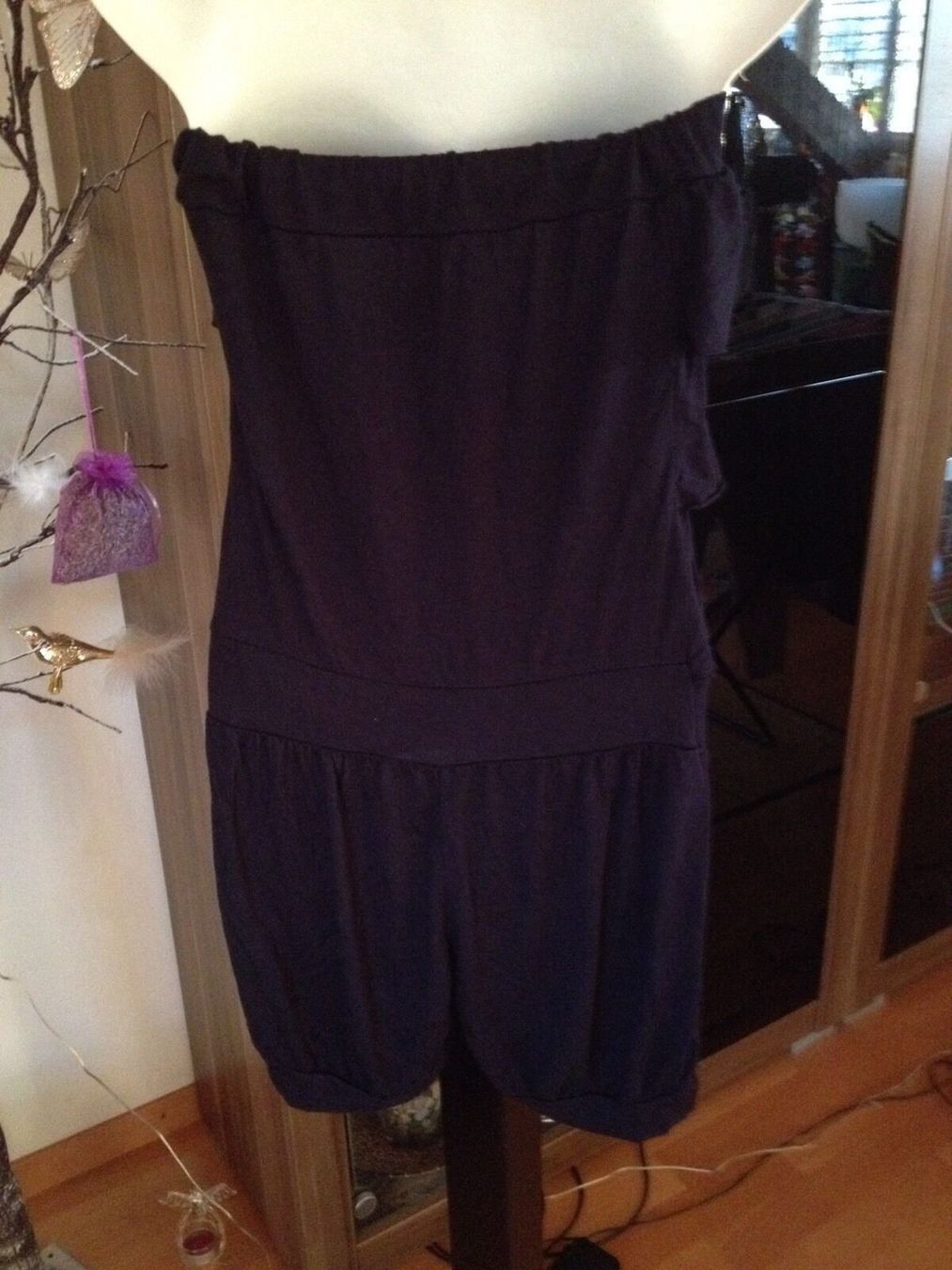 Tute: combishort bustier volants bleu marine S – Usato da Genève venduto da Libellule477 1
