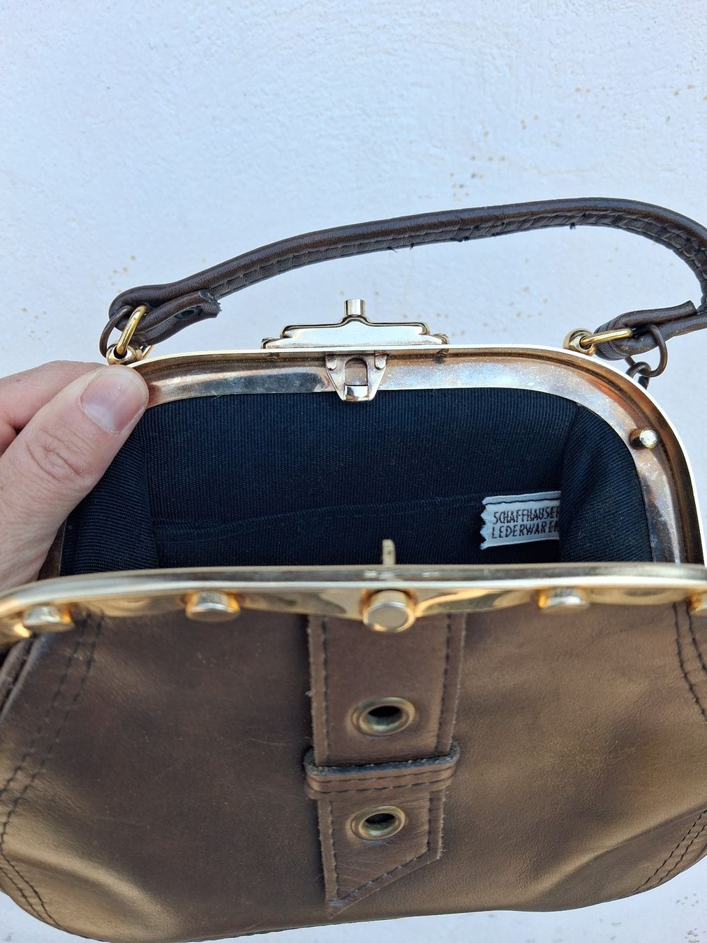 Borse da donna: Braune vintage Ledertasche Schaffhauser Lederwaren – Nuovo (secondo la descrizione) da Wald ZH venduto da e8e 2