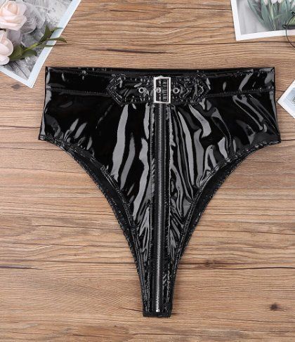 NEUER Damen Lack Panty String schwarz Gr. XS - 222253 | Kaufen auf Ricardo