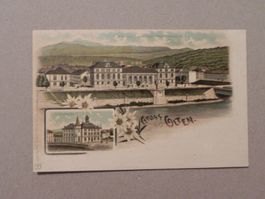 Litho Karte Olten SO Post Postgebäude 1901 Rasierklingen