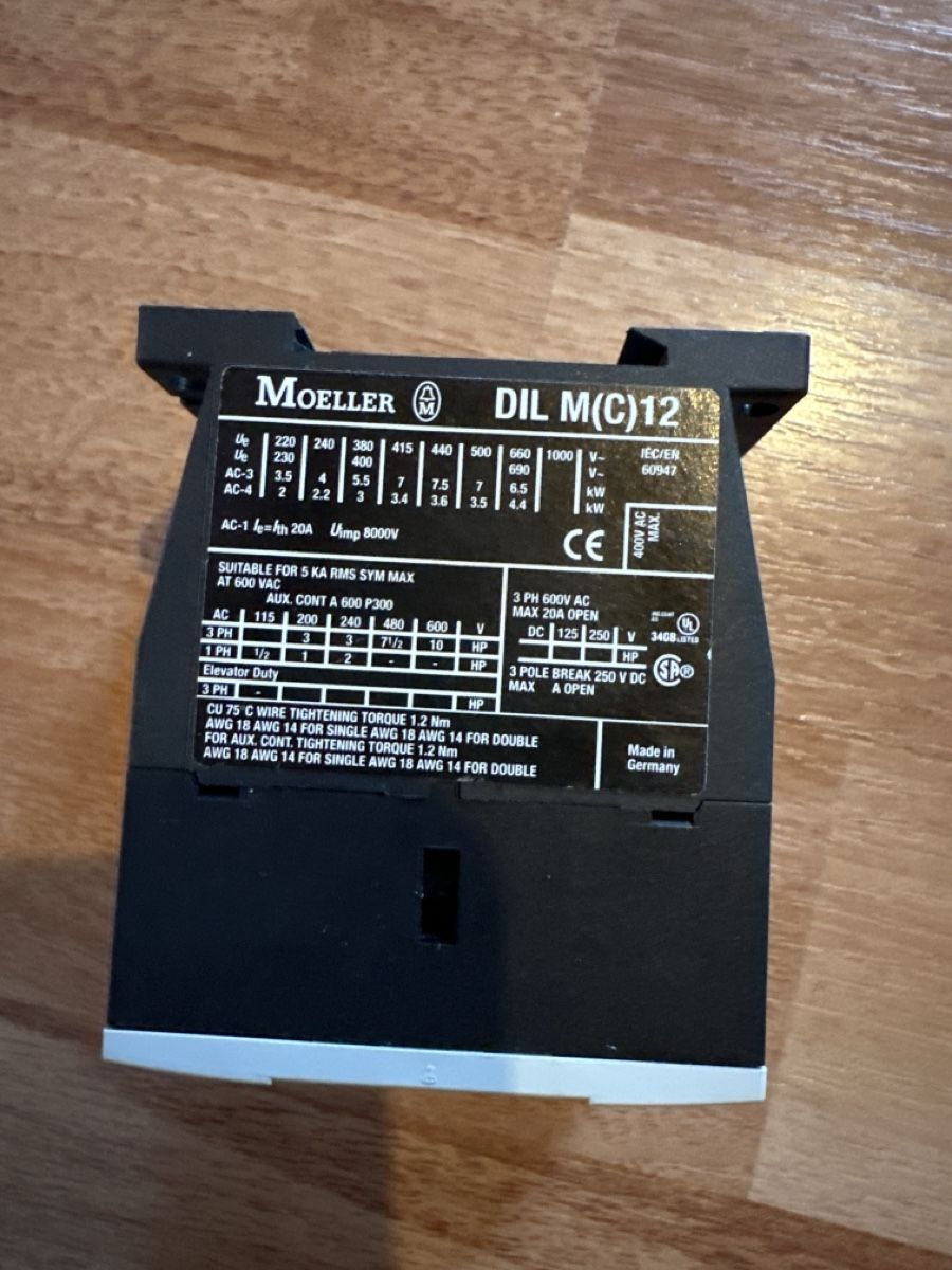 Componenti elettronici: Moeller DIL M(C)12 Leistungsschütz – Usato da Wald AR venduto da sim_m9vw 1
