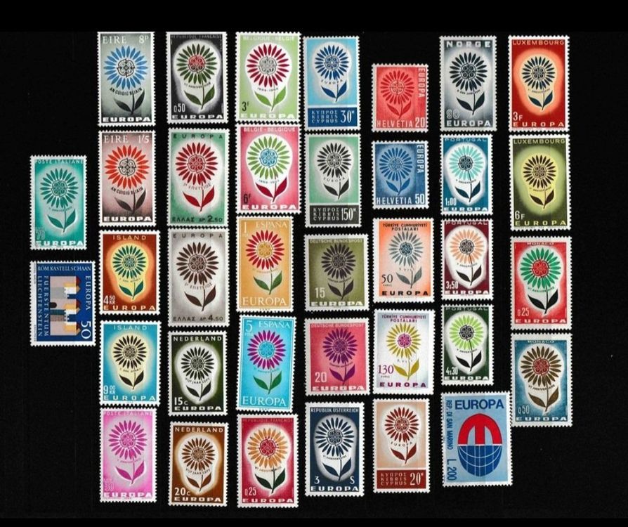 Luxemburg Briefmarken Jahrgang 1972 Komplett – 841-857 Postfrisch MNH, Europa, Bauten, Caritas