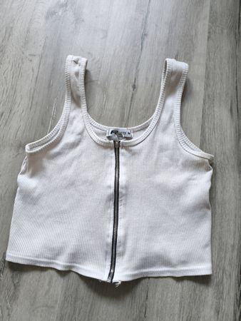 Canotta FB Sister con zip, colore beige, taglia M