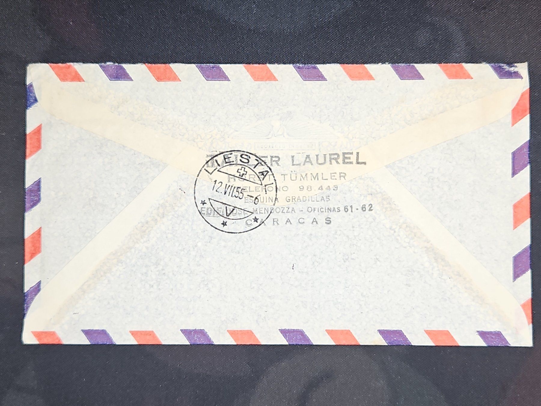 Tutti i francobolli: CL25 Enveloppe + Timbre Venezuela 1955 – Usato da Cousset venduto da Patrick_Collections 1