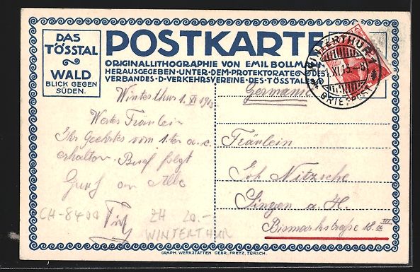 Cartes postales: sign. E. Bollmann: Wald, Blick gegen S – D'occasion à Berlin par bartko-reher 1