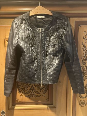 Schwarze Elena Miro Lederjacke, Gr. 40, Top Zustand!